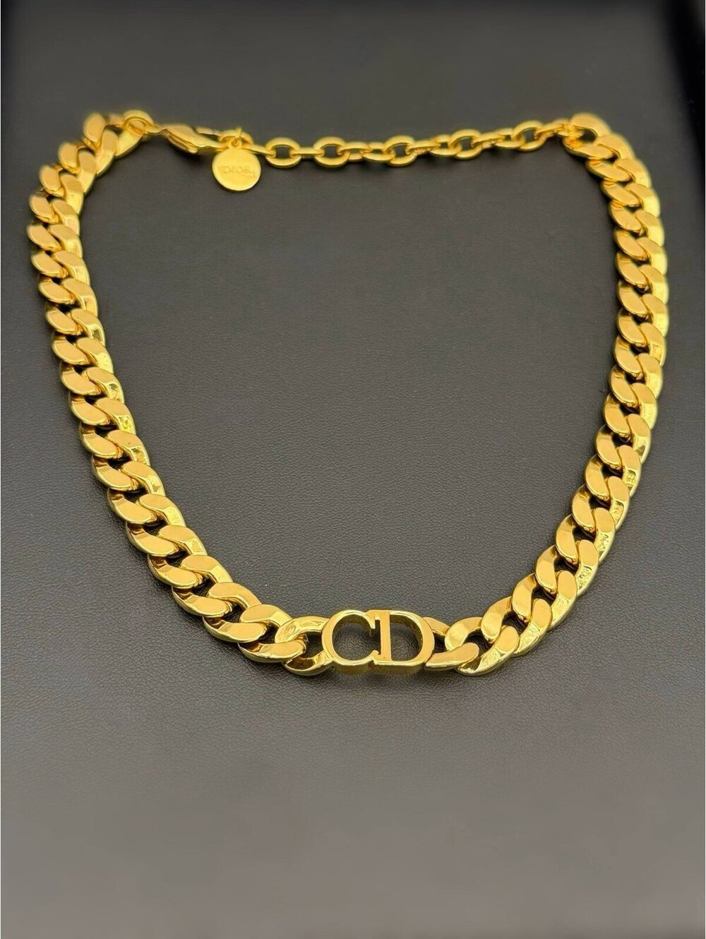 Christian Dior Danseuse Étoile Choker Gold-Plated Curb Chain